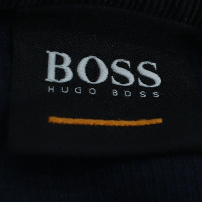 Hugo Boss Men's Blue Crew Neck Logo Pullover Jumper Size S