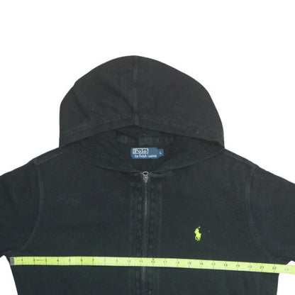 Polo Ralph Lauren Mens Black Full Zip Hoodie L