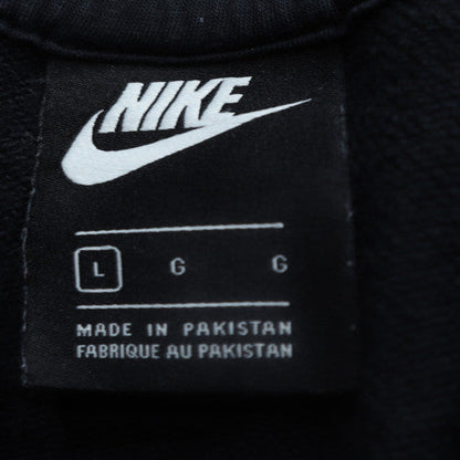 Nike Men's Black Pullover Hoodie L Regular Fit Fleece Sweatshirt