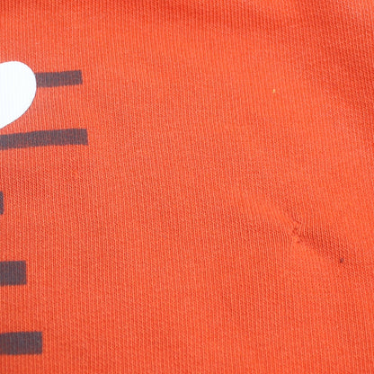 Puma Men's Orange Pullover Hoodie L Graphic Logo Sportswear