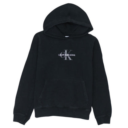 Calvin Klein Jeans Men's Black Logo Pullover Hoodie Size L