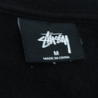 Stussy Mens Black Regular Fit Crew Neck Logo Sweatshirt M