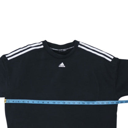 Adidas Mens Black Crew Neck Long Sleeve Pullover Sweatshirt L
