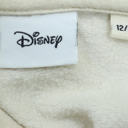 Disney Womens Beige Mickey Mouse Pullover Hoodie Size 12 Cotton