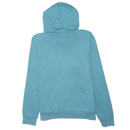 Puma Womens Blue Pullover Hoodie L Cotton Fleece Casual Sweatshirt