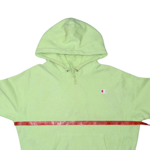 Champion Men's Green Pullover Hoodie L Fleece Reverse Weave