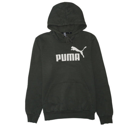 Puma Men’s Green Pullover Hoodie Medium Logo Fleece Sportswear