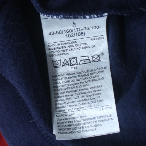 GAP Men’s Blue Fleece Jogger Sweatpants L Regular Fit Drawstring