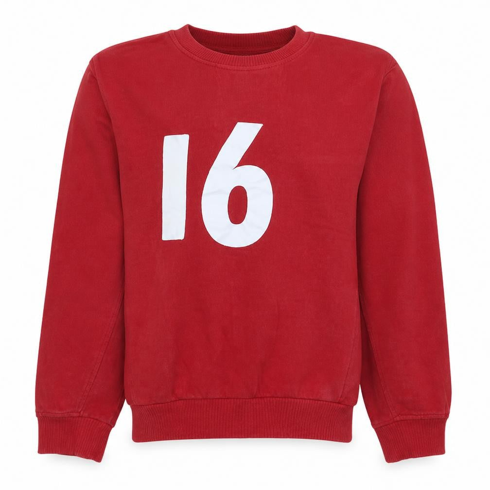 Tom Tailor Mens Red Crew Neck Cotton Pullover Sweatshirt S