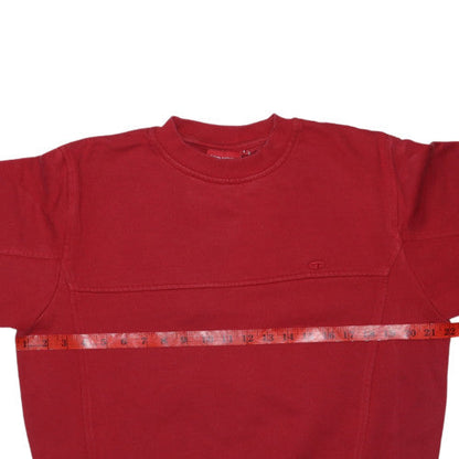 Tom Tailor Mens Red Crew Neck Cotton Pullover Sweatshirt S