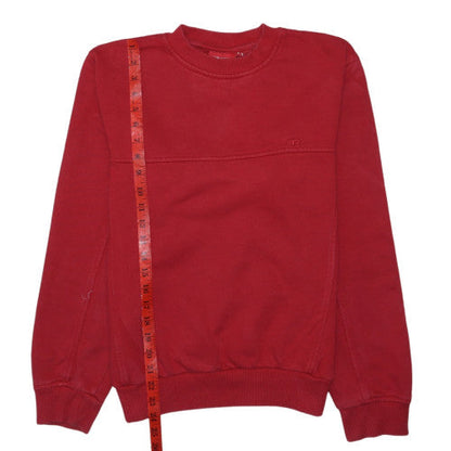 Tom Tailor Mens Red Crew Neck Cotton Pullover Sweatshirt S