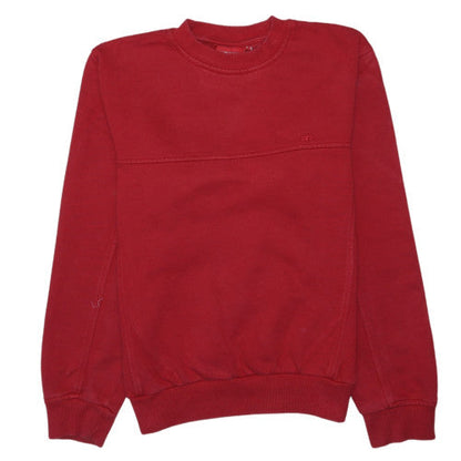 Tom Tailor Mens Red Crew Neck Cotton Pullover Sweatshirt S