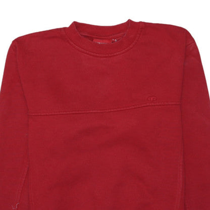 Tom Tailor Mens Red Crew Neck Cotton Pullover Sweatshirt S