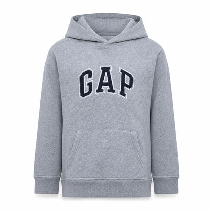 Gap Boys Grey Pullover Hoodie with Logo Embroidery Size 10 Years