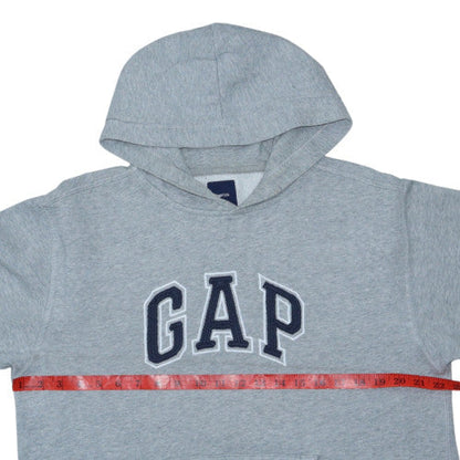 GAP Boys Grey Pullover Hoodie with Logo Embroidery Size 10 Years