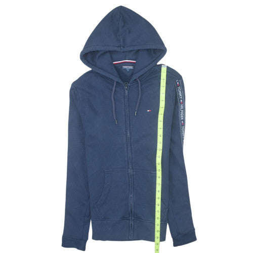 Tommy Hilfiger Men's Blue Full Zip Hoodie Size M Logo Fleece