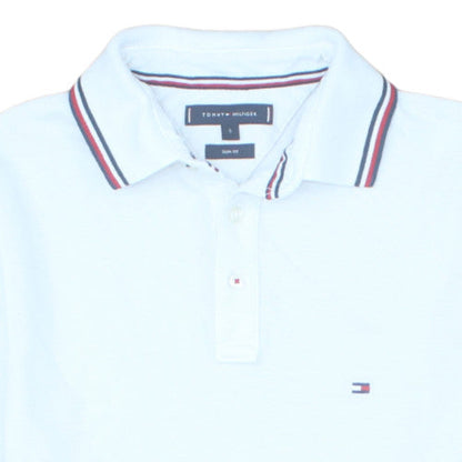 Tommy Hilfiger Men's White Cotton Short Sleeve Polo Shirt M