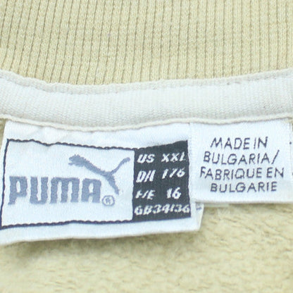 Puma Mens Beige 2XL Pullover Crew Neck Logo Sweatshirt