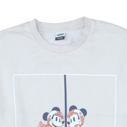 George Men’s Beige Mickey Mouse Winter Club XL Pullover Sweatshirt