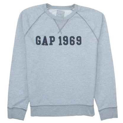 GAP Men's Grey 1969 Logo Sweatshirt Medium Crew Neck Pullover