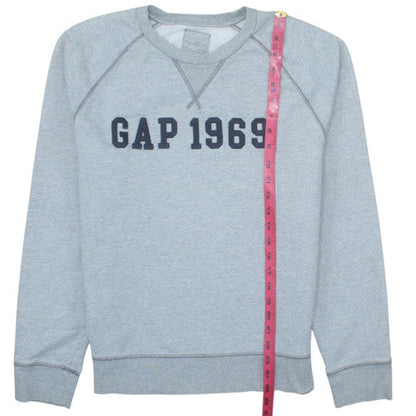 GAP Men's Grey 1969 Logo Sweatshirt Medium Crew Neck Pullover
