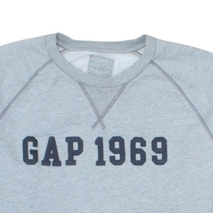 GAP Men's Grey 1969 Logo Sweatshirt Medium Crew Neck Pullover
