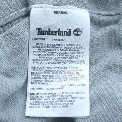 Timberland Men’s Grey Cotton Full Zip Collared Jumper 3XL