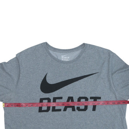 Nike Men's Grey Dri-Fit Crew Neck Athletic T-Shirt XXL