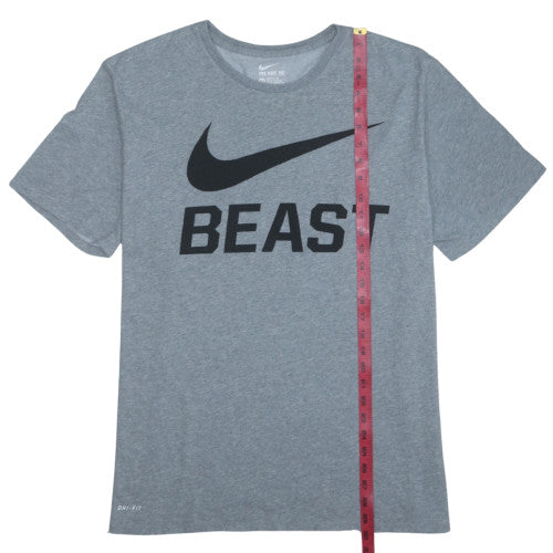 Nike Men's Grey Dri-Fit Crew Neck Athletic T-Shirt XXL