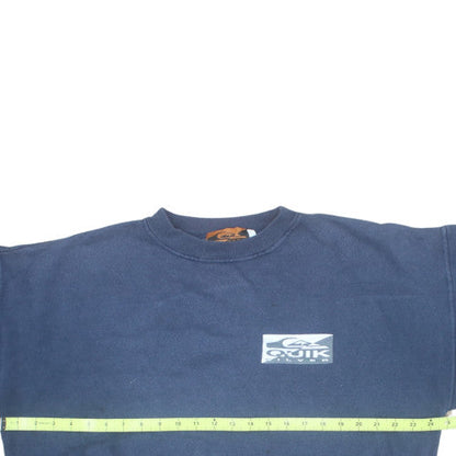 Quiksilver Mens Blue Pullover Fleece Sweatshirt M Retro Logo