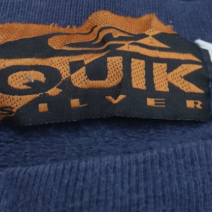 Quiksilver Mens Blue Pullover Fleece Sweatshirt M Retro Logo