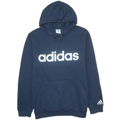 Adidas Men's Navy Blue Pullover Hoodie XL Cotton Blend