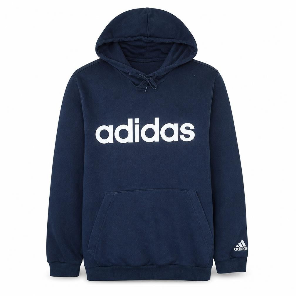 Adidas Men's Navy Blue Pullover Hoodie XL Cotton Blend
