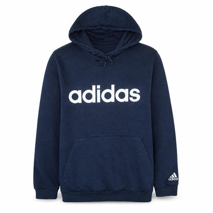 Adidas Men's Navy Blue Pullover Hoodie XL Cotton Blend