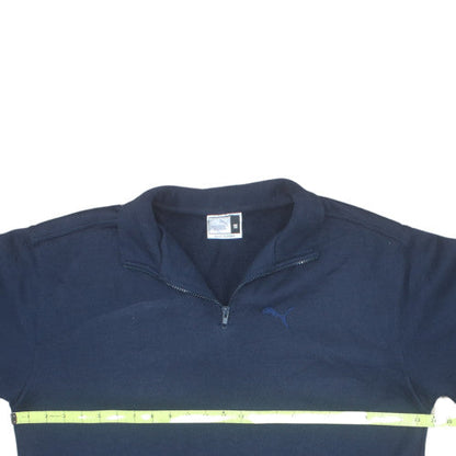 Puma Teens Blue 1/4 Zip Fleece Pullover Sweatshirt Size 16