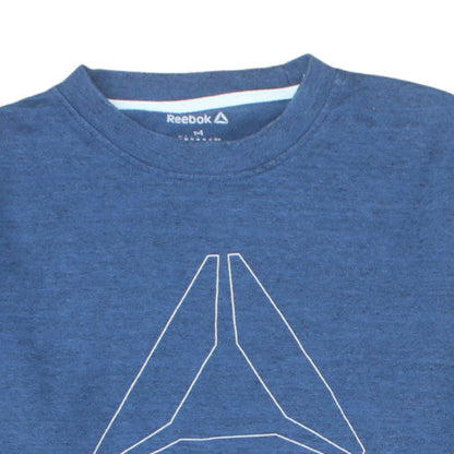 Reebok Men's Blue Crew Neck Pullover Sweatshirt M Regular Fit