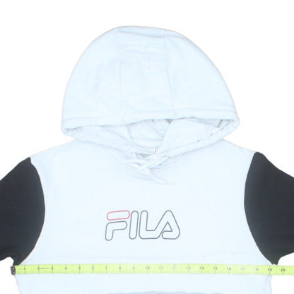 Fila Mens Grey Colour Block Hoodie Small Logo Pullover
