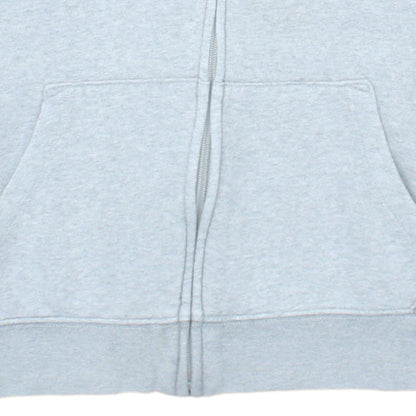 GAP Teens Grey Full Zip Hoodie L Logo Fleece Sweatshirt