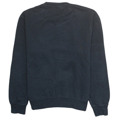 Nike Men's Black Crew Neck Sweatshirt M Cotton Blend Logo Pullover