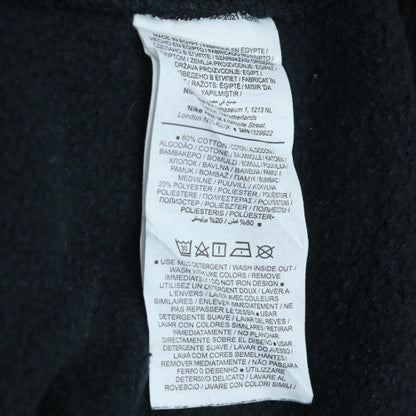 Nike Men's Black Crew Neck Sweatshirt M Cotton Blend Logo Pullover