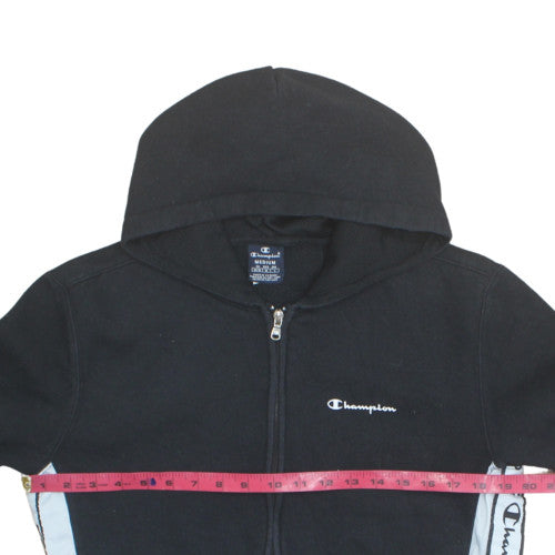 Champion Men's Black Medium Full Zip Hoodie Sweatshirt
