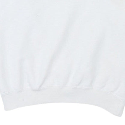 Nike Men's White Embroidered Logo Crew Neck Fleece Sweatshirt M