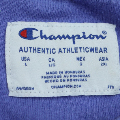 Champion Men's Blue L Pullover Crew Neck Logo Sweatshirt