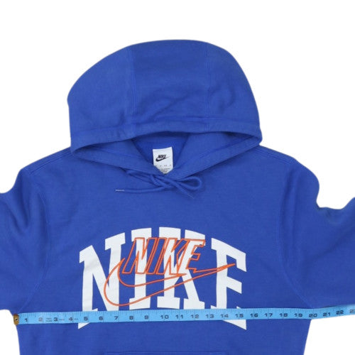 Nike Men’s Blue Pullover Hoodie Size M Graphic Fleece Sweatshirt