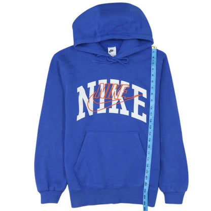 Nike Men’s Blue Pullover Hoodie Size M Graphic Fleece Sweatshirt