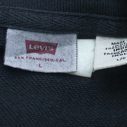 Levi's Mens Black Crew Neck Pullover Sweatshirt L Regular Fit