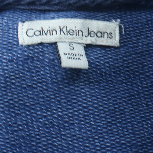 Calvin Klein Jeans Men's Blue Small Logo Crew Neck Sweatshirt