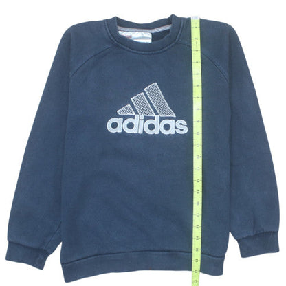 Adidas Boys Navy Blue Crew Neck Pullover Sweatshirt Size 152 (12 Years)