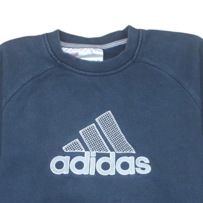 Adidas Boys Navy Blue Crew Neck Pullover Sweatshirt Size 152 (12 Years)