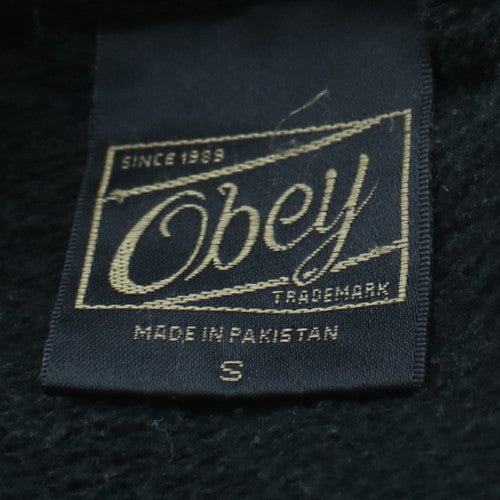 Obey Men's Black Pullover Crew Neck Sweatshirt Size S